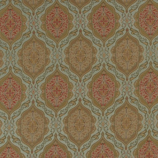 D1837 Damask Spring Antoinette Aqua & Teal Charlotte Fabrics