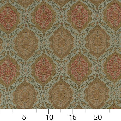 D1837 Damask Spring Antoinette Aqua & Teal Charlotte Fabrics