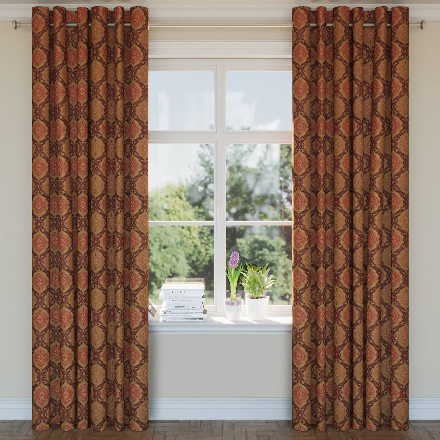 D1838 Damask Aubergine Antoinette Purple Charlotte Fabrics