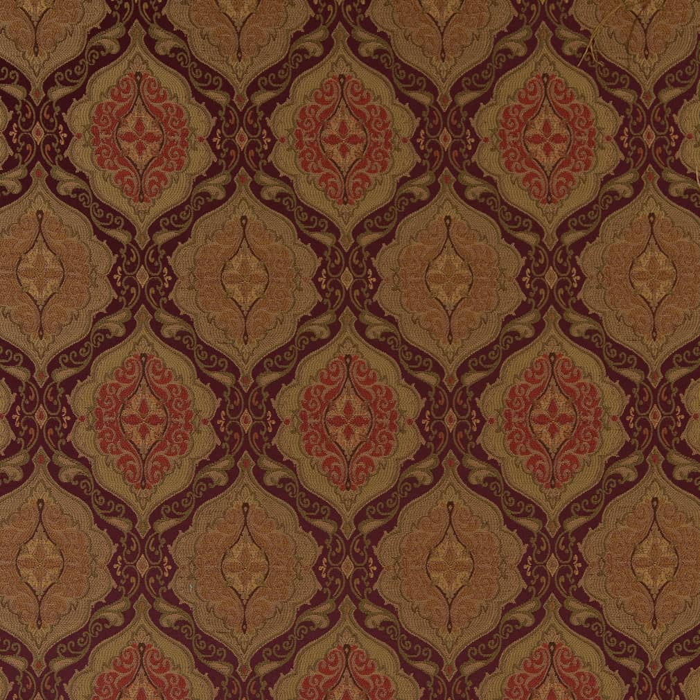D1838 Damask Aubergine Antoinette Purple Charlotte Fabrics