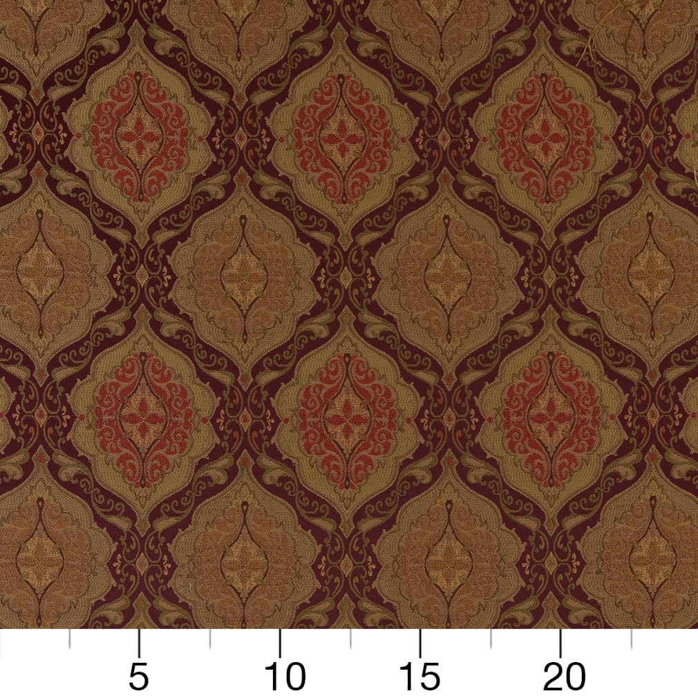 D1838 Damask Aubergine Antoinette Purple Charlotte Fabrics