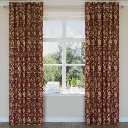 D1840 Floral Currant Cecile Red & Burgundy Charlotte Fabrics