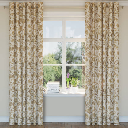D1841 Floral Champagne Cecile Beige & Taupe,Gold & Yellow Charlotte Fabrics