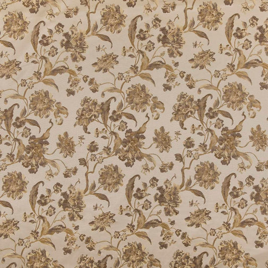 D1841 Floral Champagne Cecile Beige & Taupe,Gold & Yellow Charlotte Fabrics
