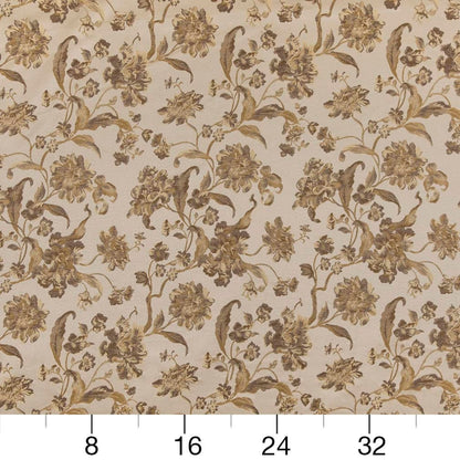 D1841 Floral Champagne Cecile Beige & Taupe,Gold & Yellow Charlotte Fabrics