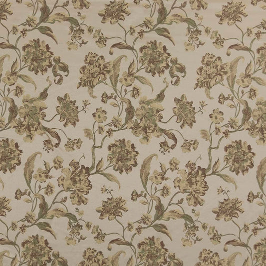 D1843 Floral Prairie Cecile Beige & Taupe,Green Charlotte Fabrics