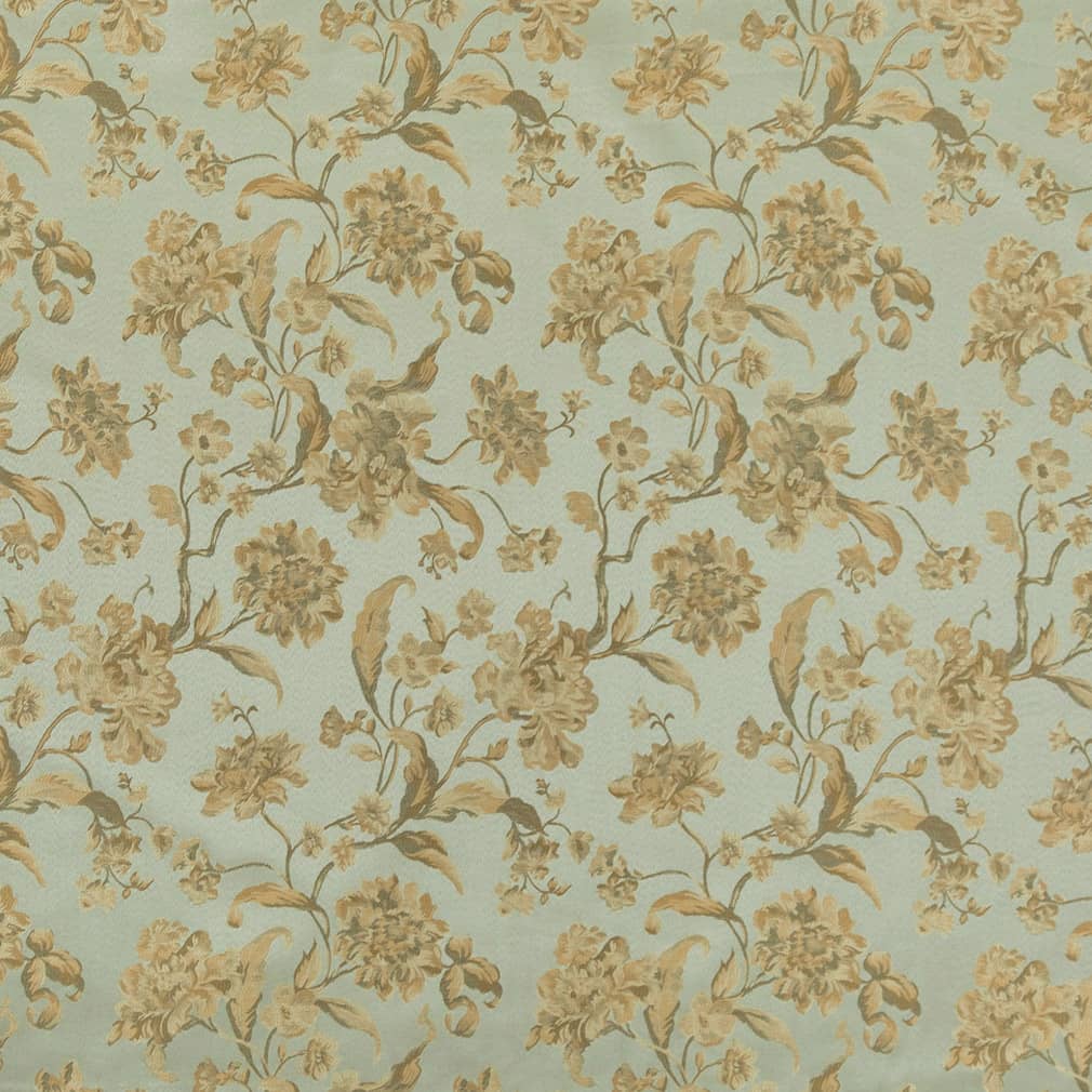 D1844 Floral Mist Cecile Aqua & Teal Charlotte Fabrics