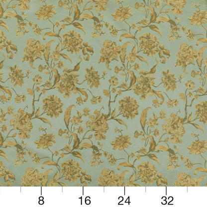 D1844 Floral Mist Cecile Aqua & Teal Charlotte Fabrics