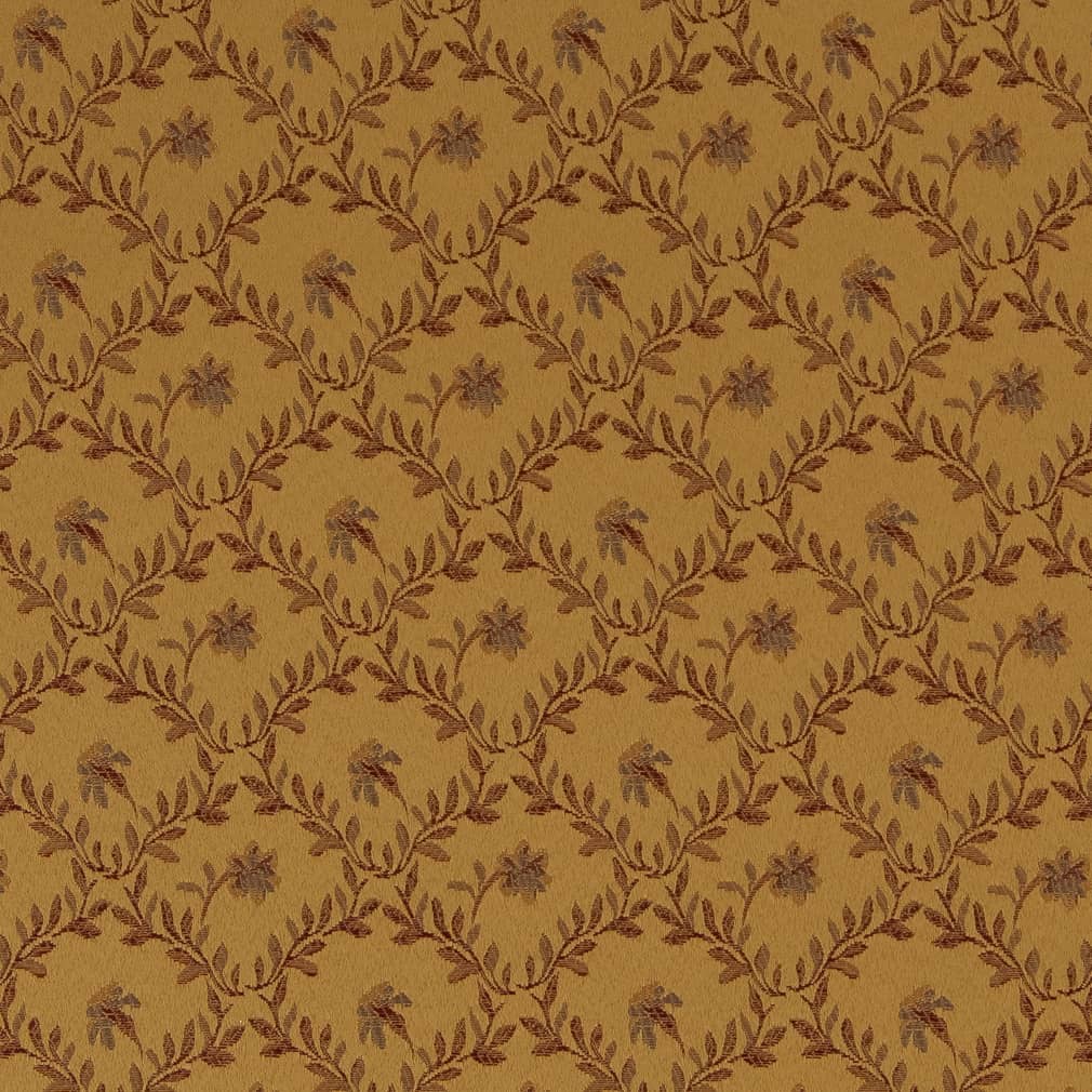 D1845 Floral,Leaves Antique Juliet Gold & Yellow Charlotte Fabrics