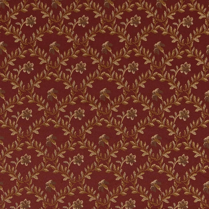 D1846 Floral,Leaves Currant Juliet Red & Burgundy Charlotte Fabrics