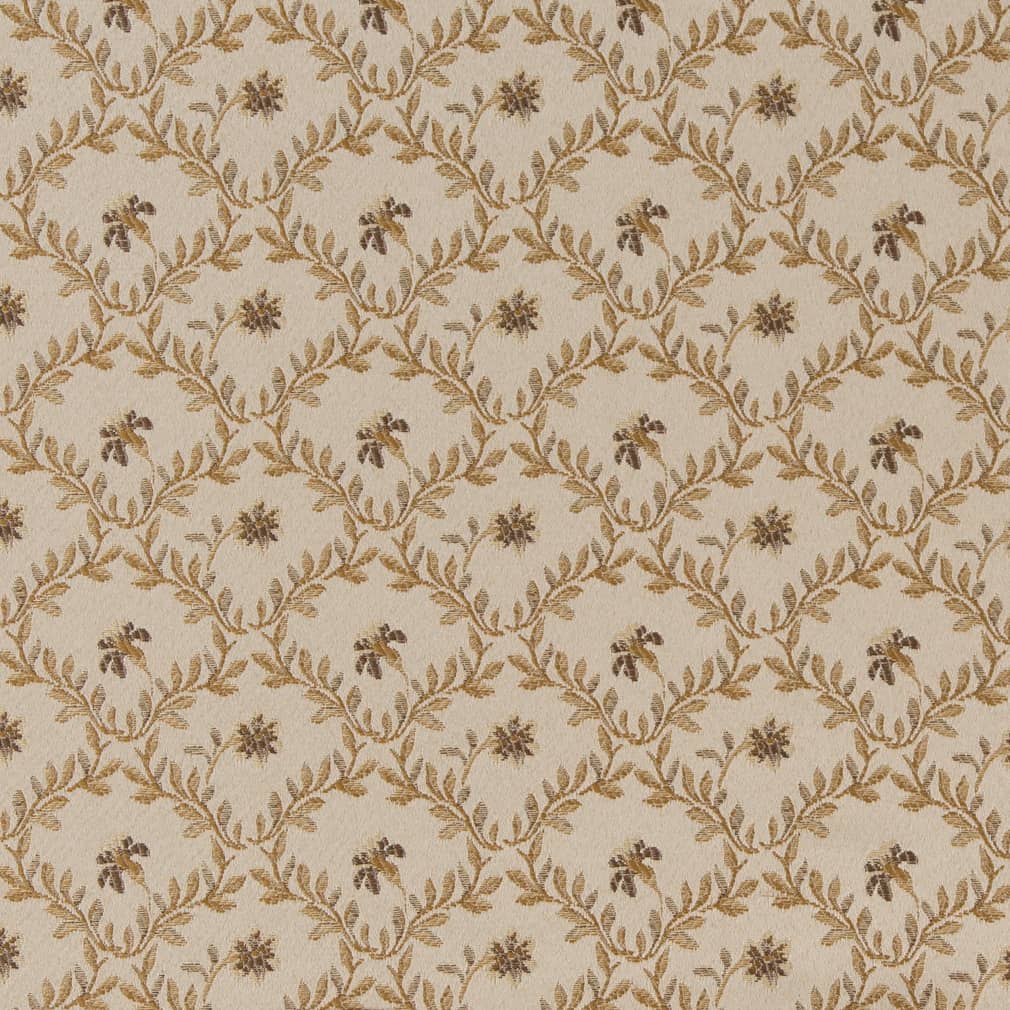 D1847 Floral,Leaves Champagne Juliet Beige & Taupe,Gold & Yellow Charlotte Fabrics