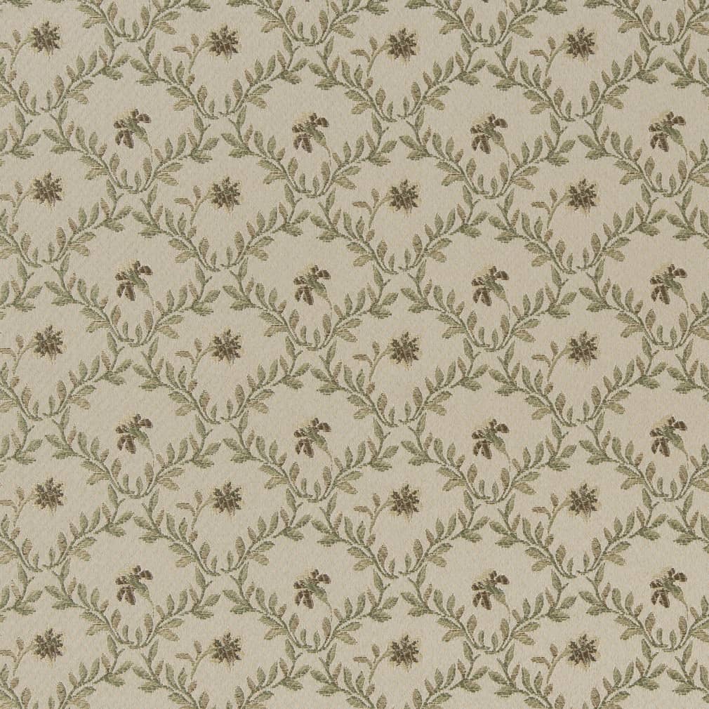 D1849 Floral,Leaves Prairie Juliet Beige & Taupe,Green Charlotte Fabrics