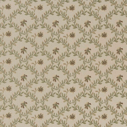 D1849 Floral,Leaves Prairie Juliet Beige & Taupe,Green Charlotte Fabrics