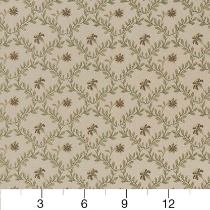 D1849 Floral,Leaves Prairie Juliet Beige & Taupe,Green Charlotte Fabrics
