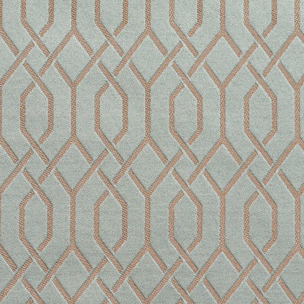 D184 Abstract & Geometric Seamist Lattice Aqua & Teal Charlotte Fabrics