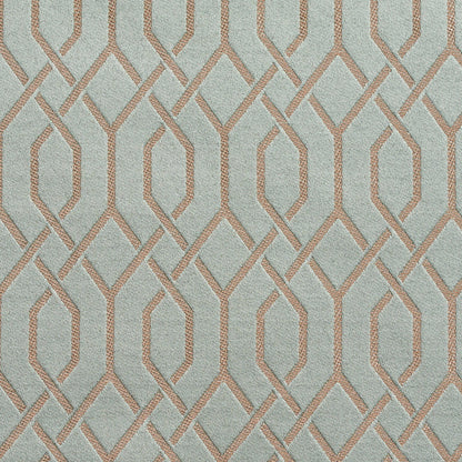 D184 Abstract & Geometric Seamist Lattice Aqua & Teal Charlotte Fabrics