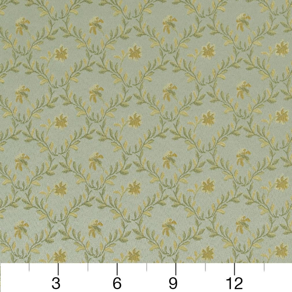 D1850 Floral,Leaves Mist Juliet Aqua & Teal Charlotte Fabrics