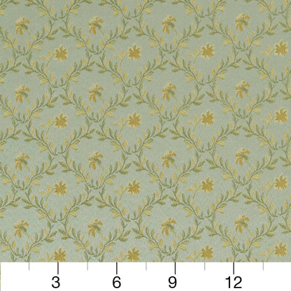 D1850 Floral,Leaves Mist Juliet Aqua & Teal Charlotte Fabrics