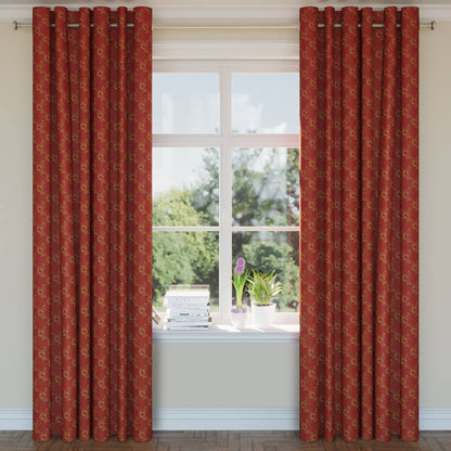 D1851 Diamonds,Leaves Sienna Ella Red & Burgundy Charlotte Fabrics