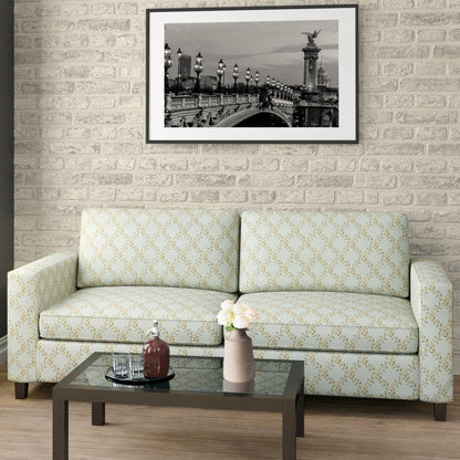 D1856 Diamonds,Leaves Spring Ella Aqua & Teal Charlotte Fabrics