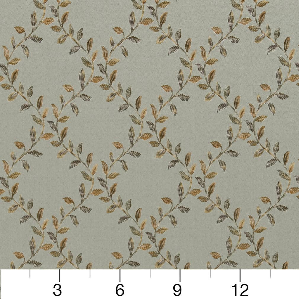 D1856 Diamonds,Leaves Spring Ella Aqua & Teal Charlotte Fabrics