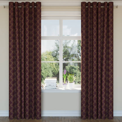 D1857 Diamonds,Leaves Aubergine Ella Purple Charlotte Fabrics