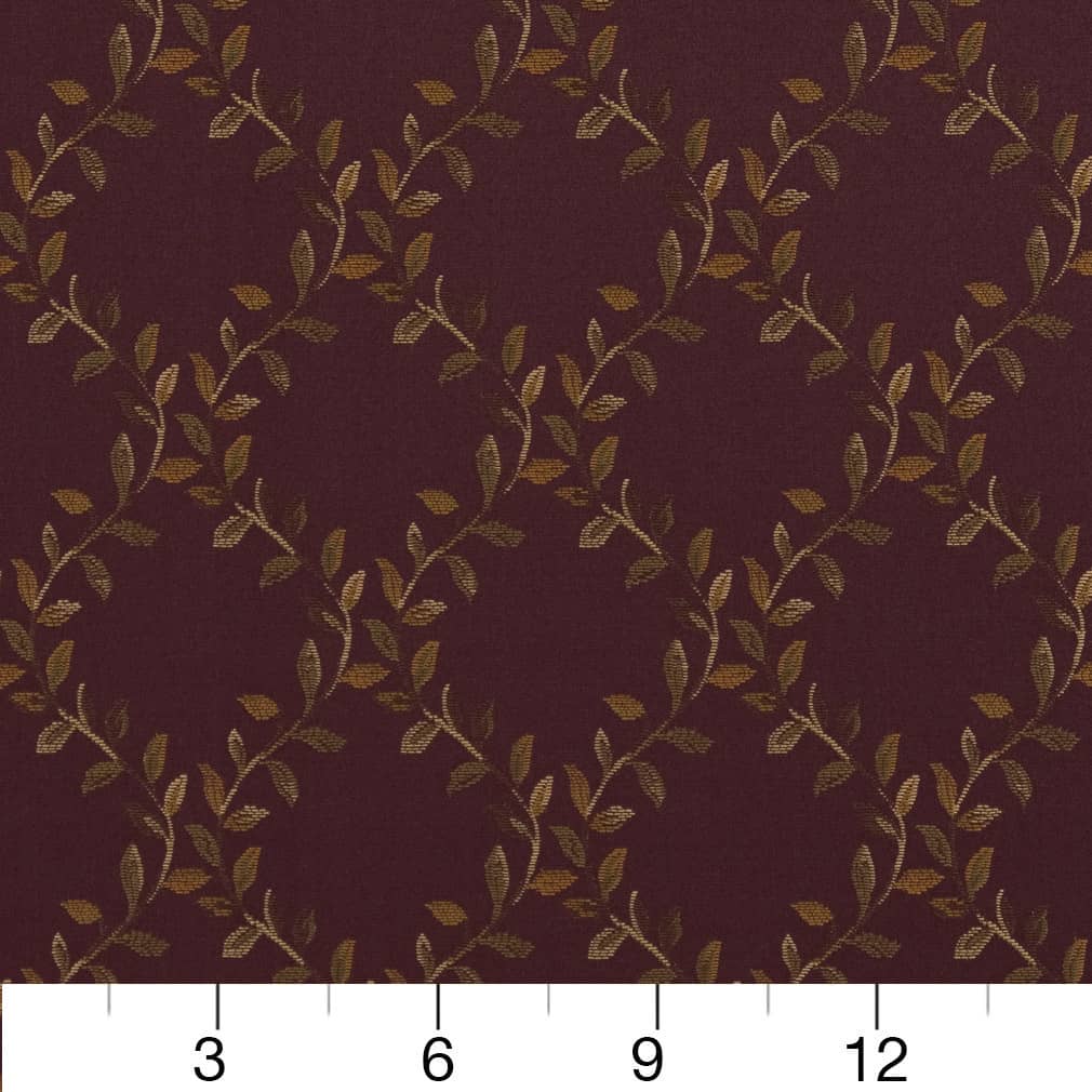 D1857 Diamonds,Leaves Aubergine Ella Purple Charlotte Fabrics