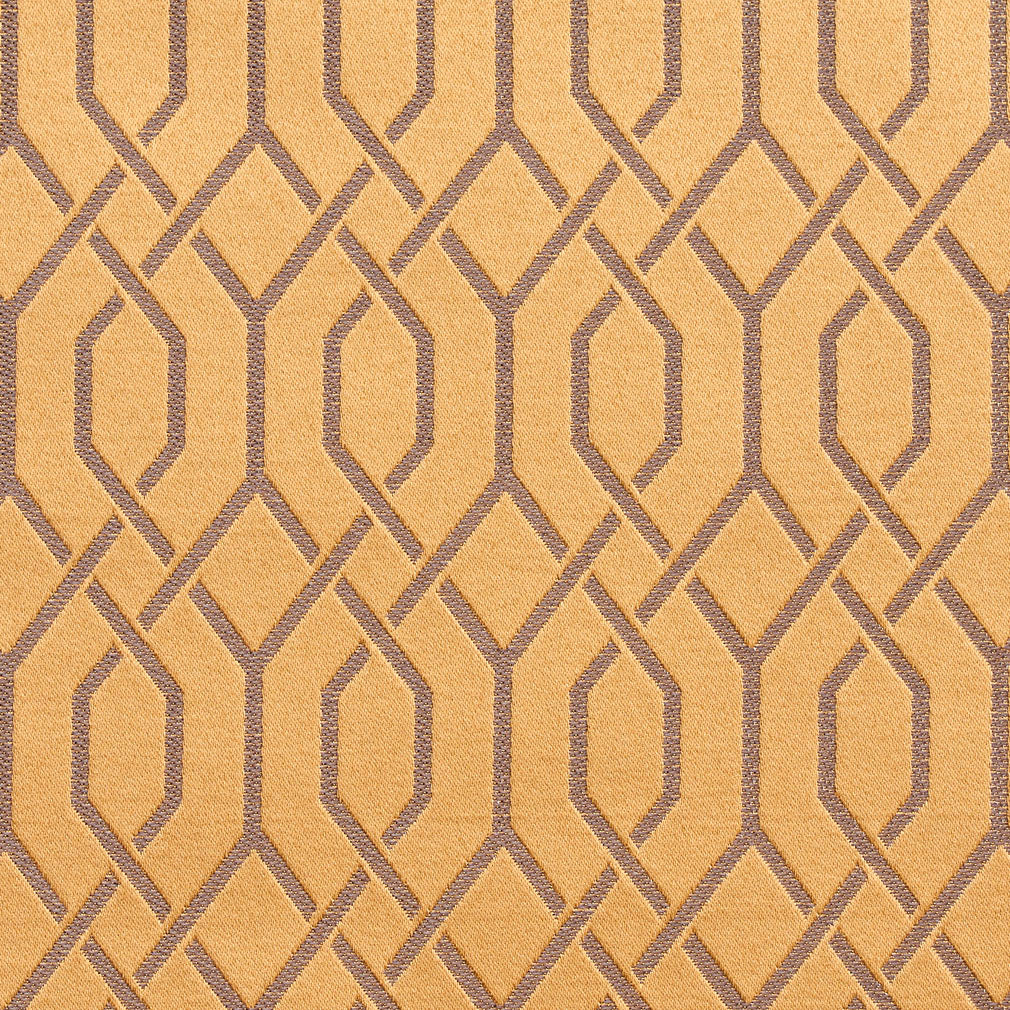 D186 Abstract & Geometric Gold Lattice Gold & Yellow Charlotte Fabrics