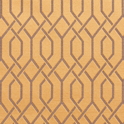 D186 Abstract & Geometric Gold Lattice Gold & Yellow Charlotte Fabrics