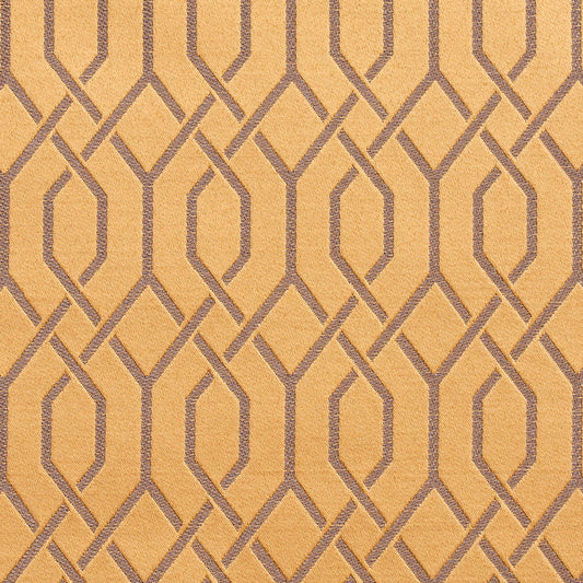 D186 Abstract & Geometric Gold Lattice Gold & Yellow Charlotte Fabrics