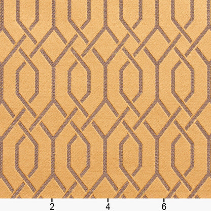 D186 Abstract & Geometric Gold Lattice Gold & Yellow Charlotte Fabrics