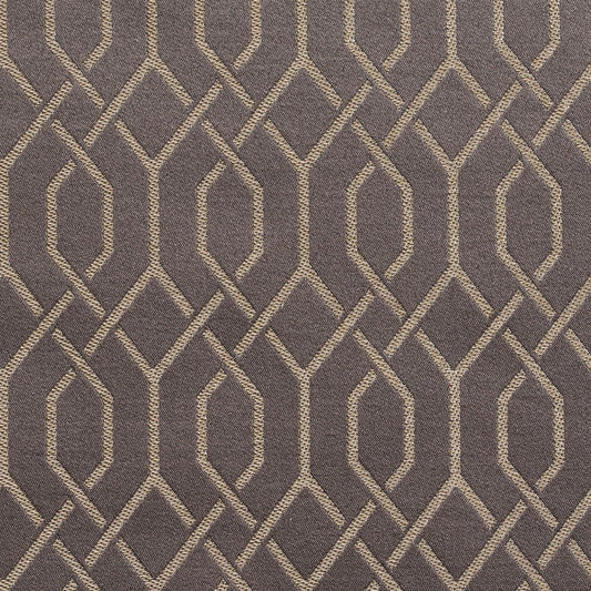 D187 Abstract & Geometric Pewter Lattice Grey & Silver Charlotte Fabrics