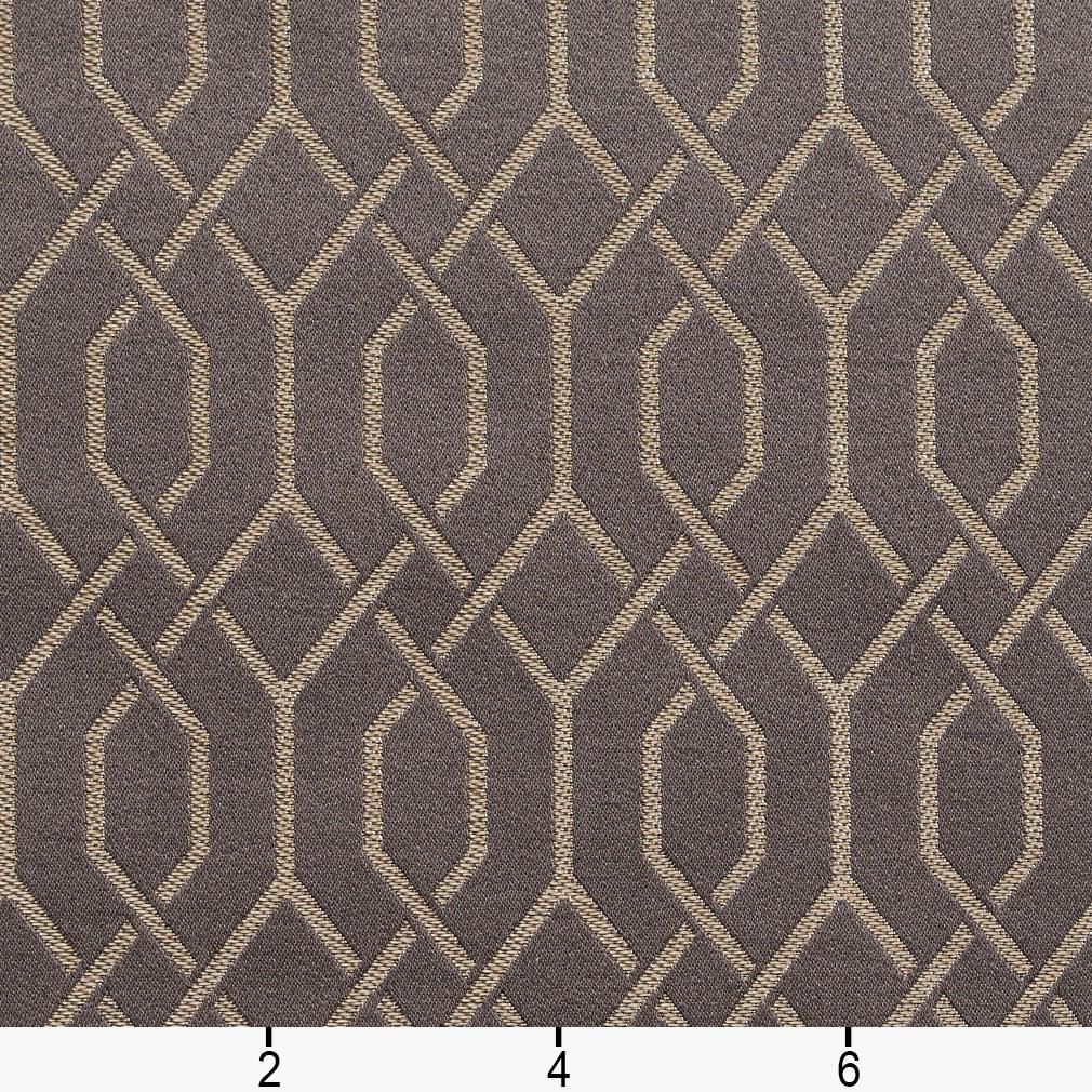D187 Abstract & Geometric Pewter Lattice Grey & Silver Charlotte Fabrics