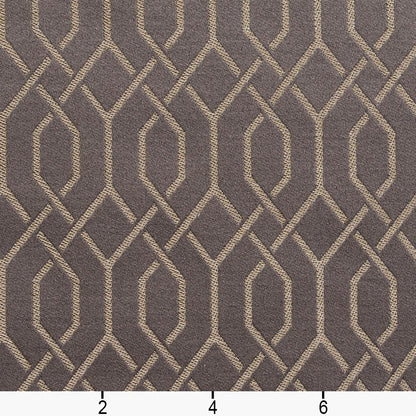 D187 Abstract & Geometric Pewter Lattice Grey & Silver Charlotte Fabrics