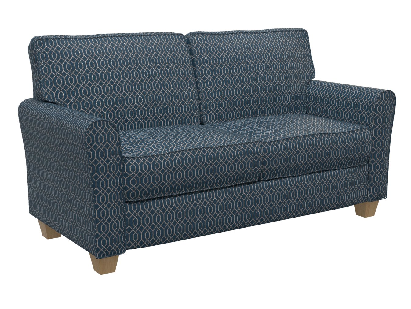 D189 Abstract & Geometric Sapphire Lattice Blue Charlotte Fabrics
