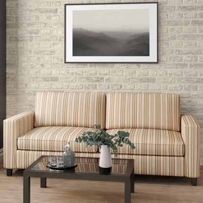 D1940 Stripe Ecru Stripe Beige & Taupe Charlotte Fabrics