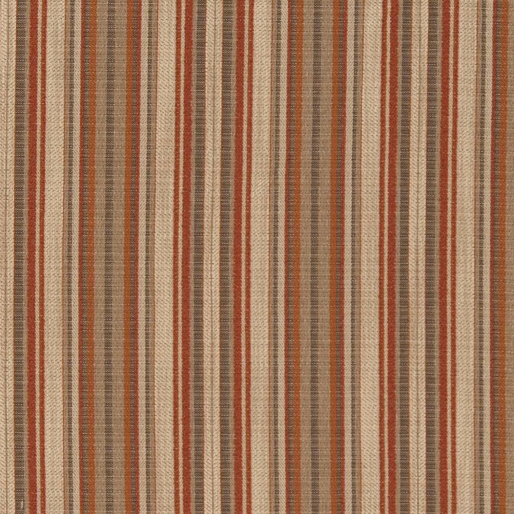 D1942 Stripe Papaya Stripe Orange & Rust Charlotte Fabrics