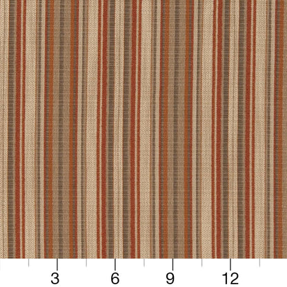D1942 Stripe Papaya Stripe Orange & Rust Charlotte Fabrics