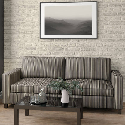 D1943 Stripe Pewter Stripe Grey & Silver Charlotte Fabrics