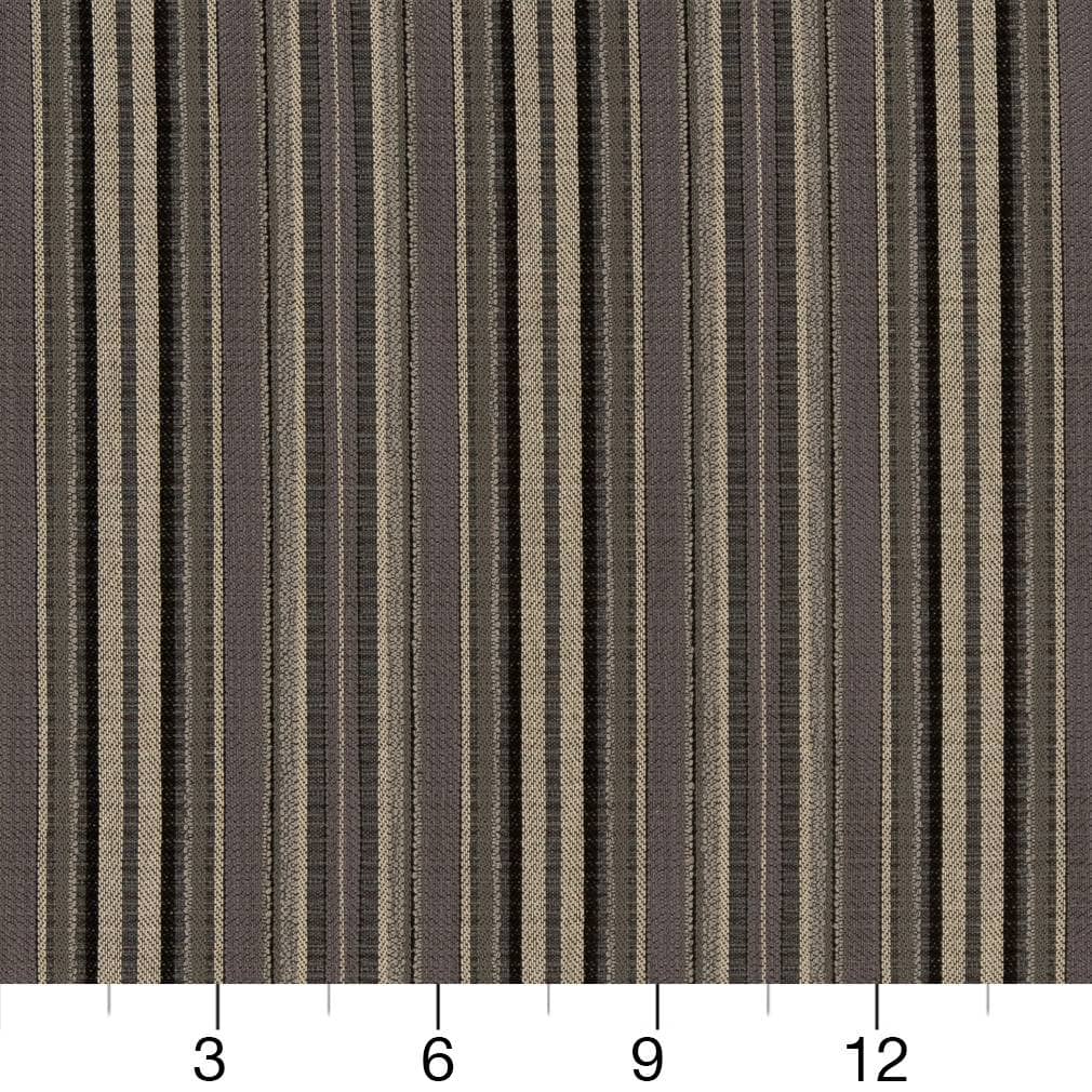 D1943 Stripe Pewter Stripe Grey & Silver Charlotte Fabrics