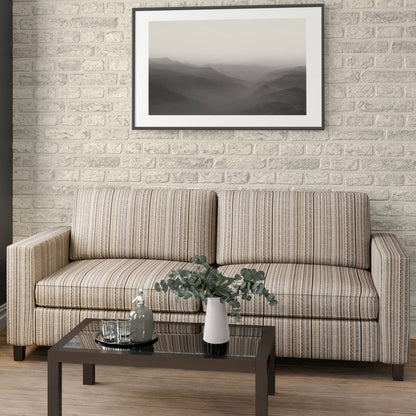 D1947 Stripe Granite Beige & Taupe Charlotte Fabrics