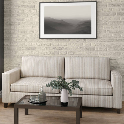 D1948 Stripe Sterling Beige & Taupe Charlotte Fabrics
