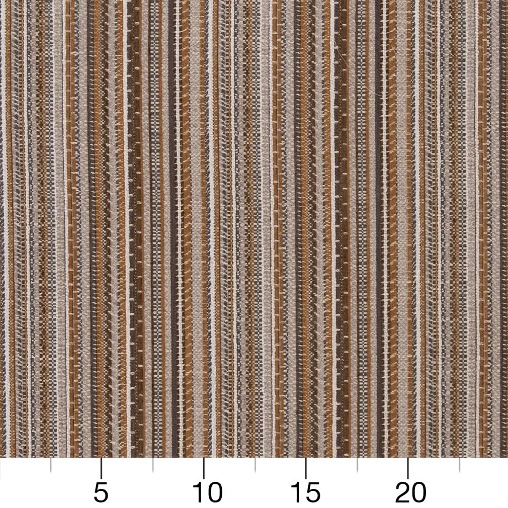 D1949 Stripe Amber Brown Charlotte Fabrics