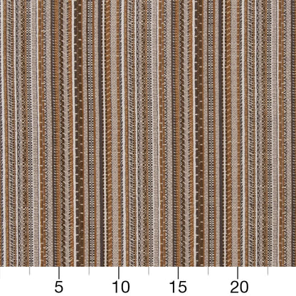 D1949 Stripe Amber Brown Charlotte Fabrics