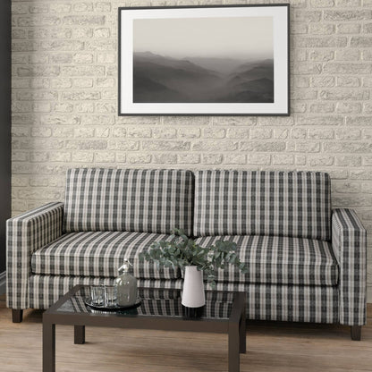 D1951 Plaid Mink Plaid Grey & Silver Charlotte Fabrics
