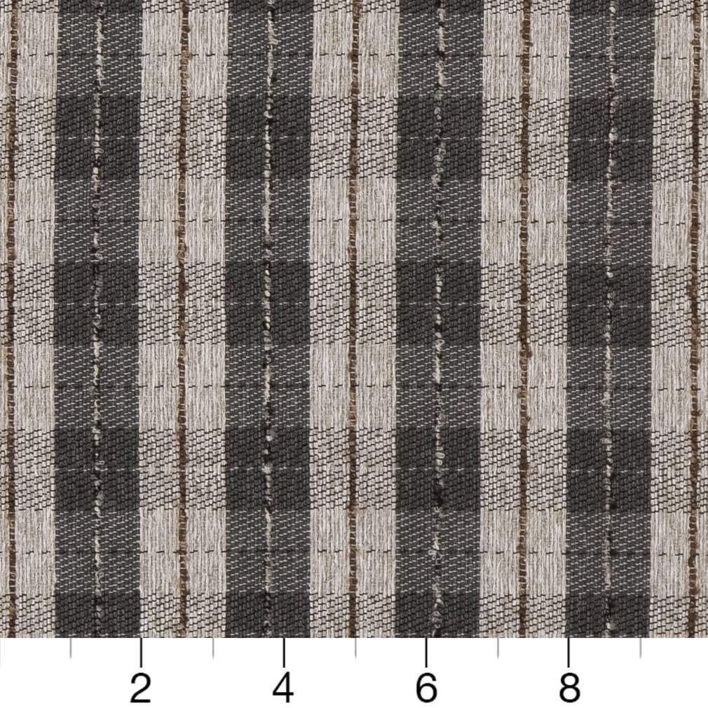 D1951 Plaid Mink Plaid Grey & Silver Charlotte Fabrics