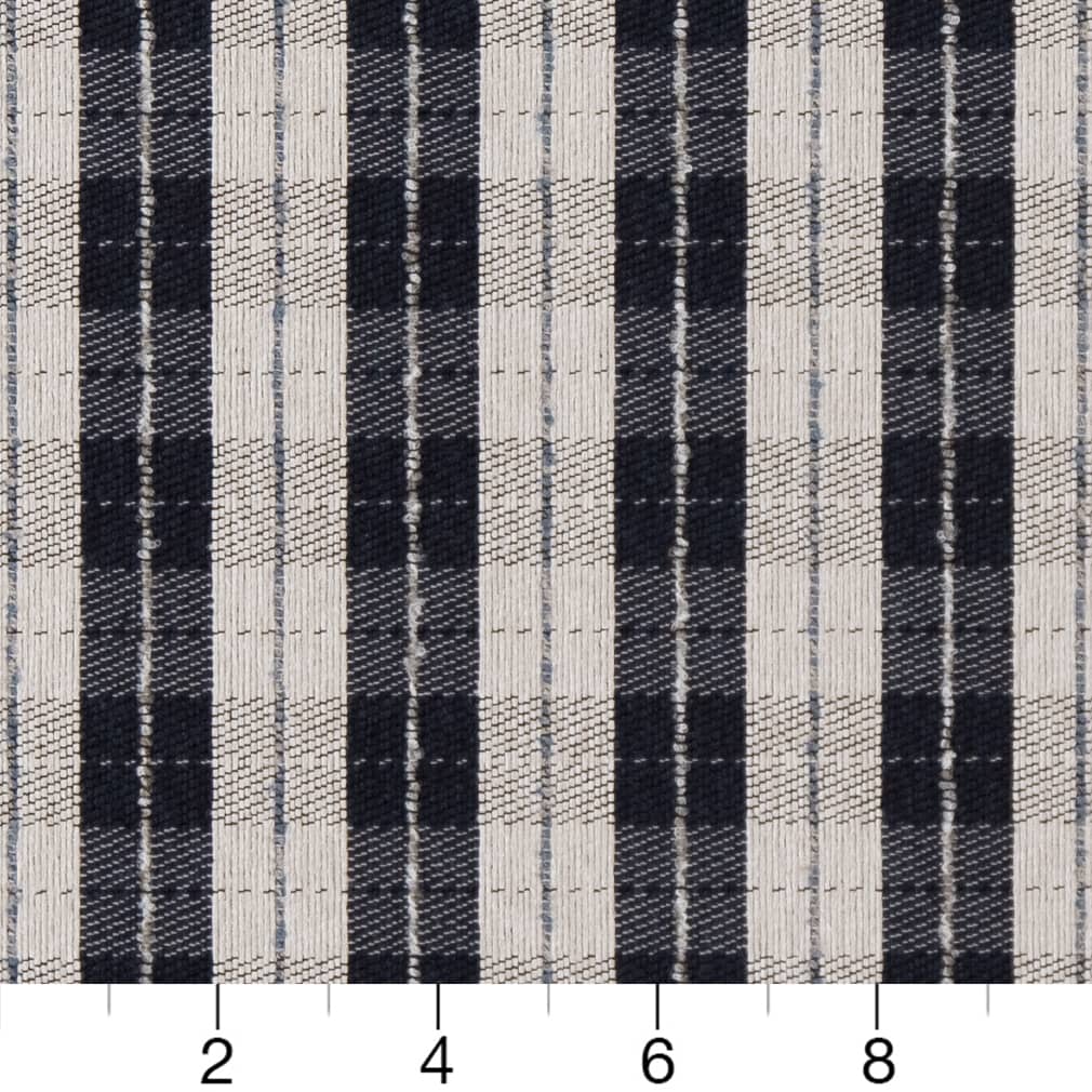 D1952 Plaid Navy Plaid Blue Charlotte Fabrics