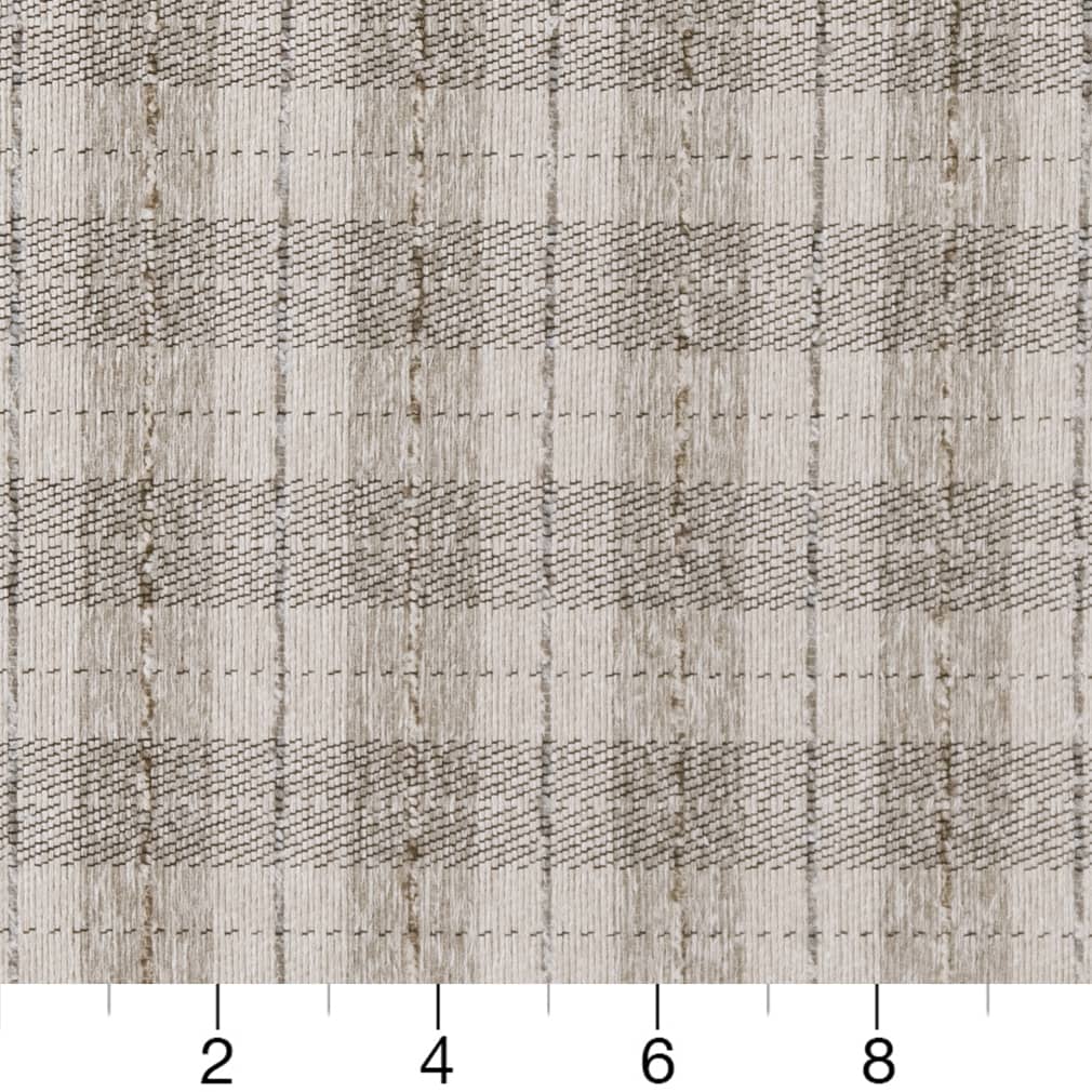 D1953 Plaid Linen Plaid Beige & Taupe Charlotte Fabrics