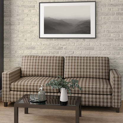 D1955 Plaid Cocoa Plaid Brown Charlotte Fabrics