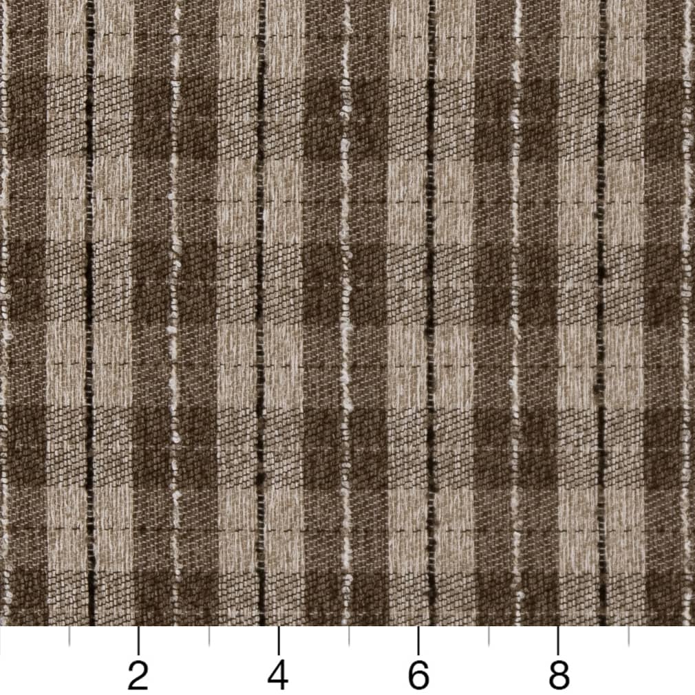 D1955 Plaid Cocoa Plaid Brown Charlotte Fabrics